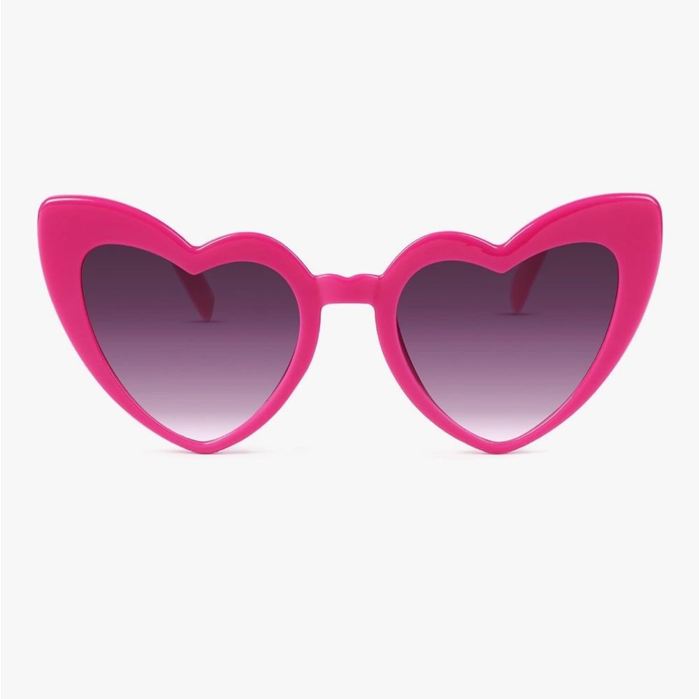 Heart-Shaped Pink Sunglasses